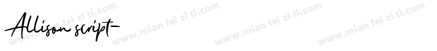 Allison script字体转换
